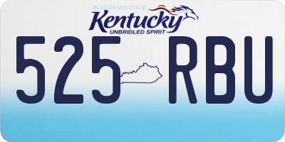 KY license plate 525RBU