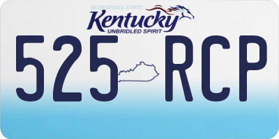 KY license plate 525RCP