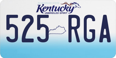 KY license plate 525RGA