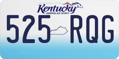 KY license plate 525RQG