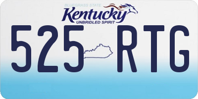 KY license plate 525RTG