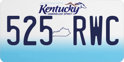 KY license plate 525RWC