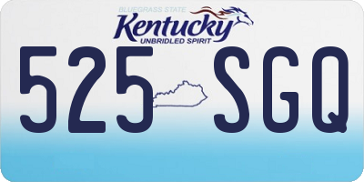 KY license plate 525SGQ