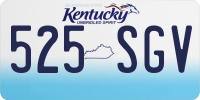 KY license plate 525SGV