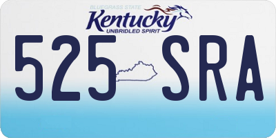 KY license plate 525SRA