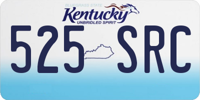 KY license plate 525SRC