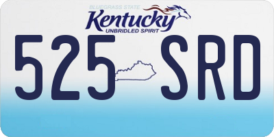 KY license plate 525SRD