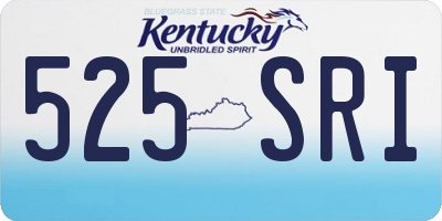 KY license plate 525SRI