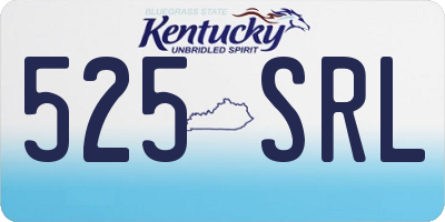 KY license plate 525SRL