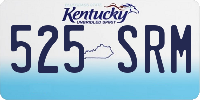 KY license plate 525SRM