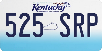 KY license plate 525SRP