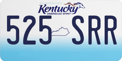 KY license plate 525SRR
