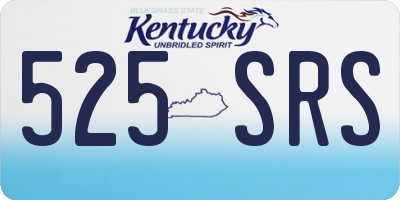 KY license plate 525SRS