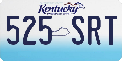KY license plate 525SRT