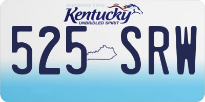KY license plate 525SRW