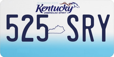 KY license plate 525SRY