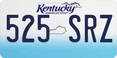 KY license plate 525SRZ