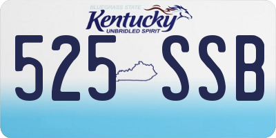 KY license plate 525SSB