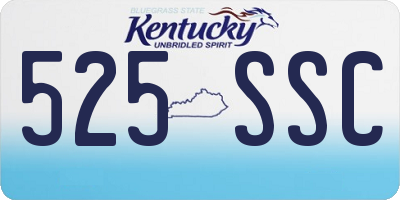 KY license plate 525SSC