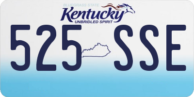 KY license plate 525SSE