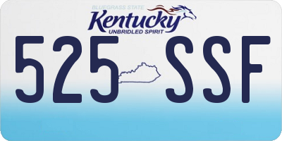 KY license plate 525SSF