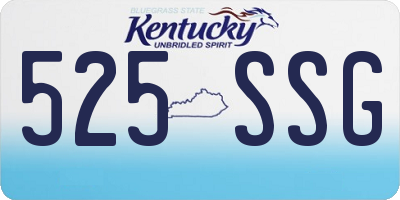 KY license plate 525SSG