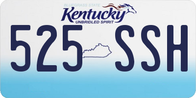 KY license plate 525SSH