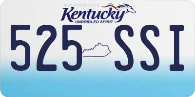 KY license plate 525SSI