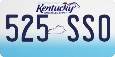 KY license plate 525SSO