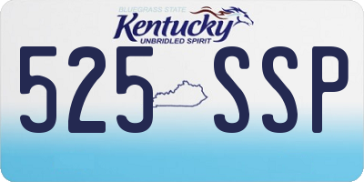 KY license plate 525SSP
