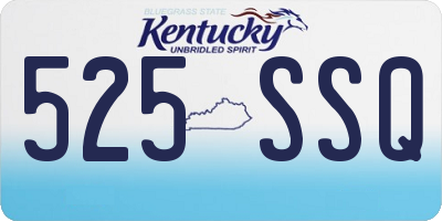 KY license plate 525SSQ