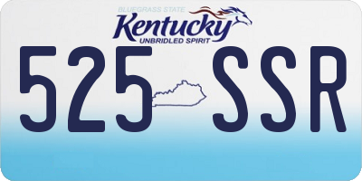KY license plate 525SSR