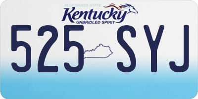 KY license plate 525SYJ