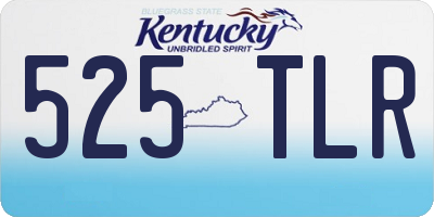 KY license plate 525TLR