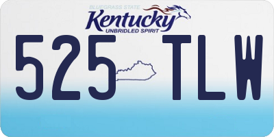 KY license plate 525TLW