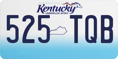 KY license plate 525TQB
