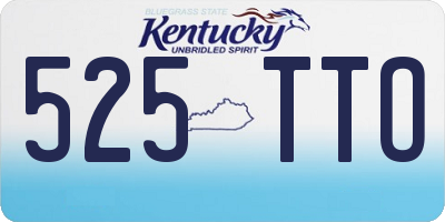 KY license plate 525TTO