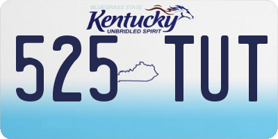 KY license plate 525TUT