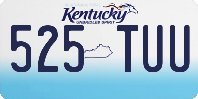KY license plate 525TUU