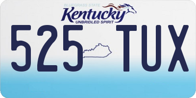 KY license plate 525TUX