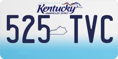 KY license plate 525TVC