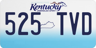 KY license plate 525TVD