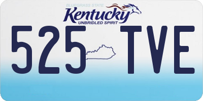 KY license plate 525TVE