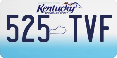 KY license plate 525TVF