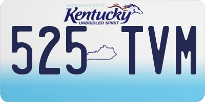 KY license plate 525TVM