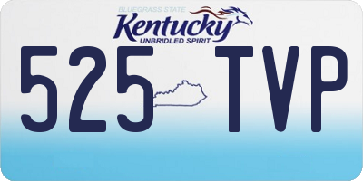 KY license plate 525TVP