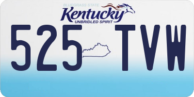 KY license plate 525TVW