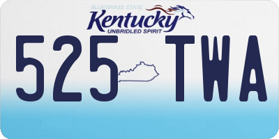 KY license plate 525TWA