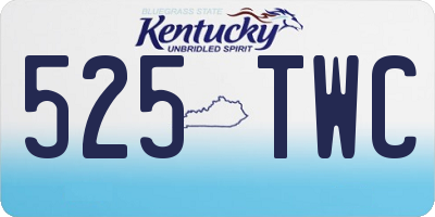 KY license plate 525TWC