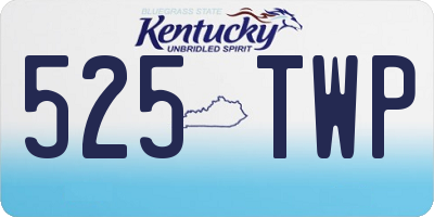 KY license plate 525TWP